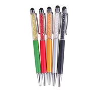 DIYEAH 5pcs Rhinestone Touch Screen Stylus Pen Crystal Capacitive Ball Point Pen for Tablets Handwriting Laptop
