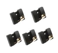 DIYEAH 5pcs Space Saving Folding Towel Hook Black Gold Modern Wall Mounted Coat and Hat Rack for Bathroom and Bedroom Stylish Hanger with Practical Foldable Design