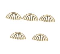 DIYEAH 5pcs Vintage Gold Drawer Pull Handle Cabinet and Wardrobe Handle Elegant Furniture Pull for Dressers and Bathroom Cabinets Easy Install Versatile Home Hardware