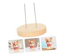 DIYEAH 5Pcs Wooden Felt Animal Doll Stand Holder with Needle for Stable Display Needle Felting Craft Base for Home Decoration Store and Trade Show Ornament