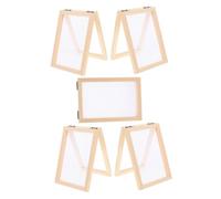 DIYEAH 5pcs Wooden Papermaking Mesh Frame Mold Kit, Beige