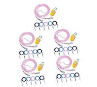 DIYEAH 5sets Mitten Clips for Lost Glove Straps with Hooks Convenient Lanyard String for Outdoor Sports and Daily Use 6pcs*5