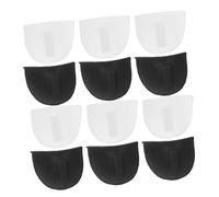 DIYEAH 6 Pairs Thick Sponge Shoulder Pads for Women Breathable Slip Cushions for Suits Jackets and Costumes Lightweight Inserts in Black White for Secure Fit and Comfortable Wear