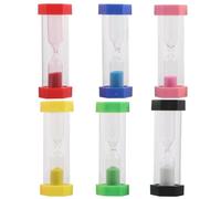 DIYEAH 6 Pcs Colorful Plastic Sand Timer Set for 30S/1M/2M/3M/5M/10M Timed Hourglass, Visual Timer for Brushing Teeth, Classroom, Reading and Cooking