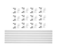 DIYEAH 6 Pcs LED Aluminum Channels U Shape with Frosted Diffuser End Caps and Mounting Clips Enhanced Light Diffusion Easy Installation Silver for Residential Shelves