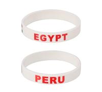 DIYEAH 6 Pcs Silicone Country Wristband Bracelets, One Size Fits Most, Comfortable for Wearing, for Soccer Party Decorations and International Matches