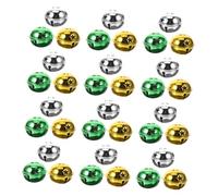 DIYEAH 60pcs Colorful Metal Jingle Bell Pendants for Pet Collars Christmas Tree Ornaments DIY Garland Charms Lightweight Mini Bells for Dog Cat Accessories