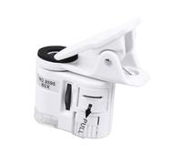 DIYEAH 60x Portable Mobile Phone Microscope Clip, High Magnification Magnifying Glass LED Light, Mini Adjustable Magnifier for Photography and Inspection