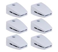 DIYEAH 6pcs Aluminum Alloy Glass Panel Clip for Office Desk Divider, Adjustable Screws Clamp Fits 2-15mm Thick Glass or Wooden Baffles, Flat Bottom Design for Council Chamber and School