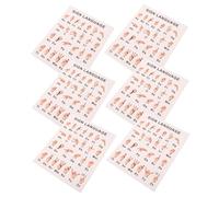 DIYEAH 6pcs Asl Alphabet Posters for Classroom and Homeschool Visual Learning Sign Language Charts for Beginners Gesture Language Flashcards to Boost Communication and Memory