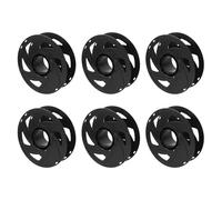 DIYEAH 6pcs Black Abs 3D Printer Filament Spool Holders with Sturdy Support and Tangle-Free Organization Reusable Empty Filament Reel Storage and Cords