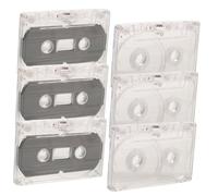 DIYEAH 6pcs Blank Cassette Tape Decoration Empty Cassette Tapes for DIY Vintage Blank Audio Ornaments for Wall Craft