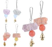 DIYEAH 6pcs Calcium Stone Toys for Parrot Bird Beak Trimmer Hanging Chewing Parrot Grinding Stone Toy for Cage Decorative Molar