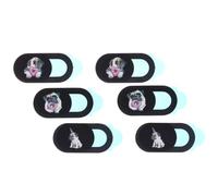 DIYEAH 6PCS Cartoon Dog Webcam Cover Premium Camera Protector for Laptops and Phones Easy to Install Fun Design Protects Your Personal Security Online
