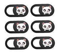 DIYEAH 6pcs Cat Webcam Cover Cute Privacy Slider for Laptop Tablet Easy Open Close Durable Webcam Protection Prevents Unauthorized Access
