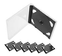DIYEAH 6Pcs CD Jewel Cases Portable DVD Storage Box for Music and Game Discs Lightweight and Durable CD Holders for Home and Travel Easy to Open and Organize