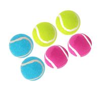 DIYEAH 6pcs Dog Ball High Bounce Chew Resistant Rubber Balls for Training and Interactive Play with Bright Colors Blue Yellow