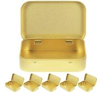 DIYEAH 6pcs Flip-top Storage Box Tinplate Cans Candy Tins Rectangle Wedding Candy Storage Container Wedding Tins Sweets for Small Boxes Biscuit