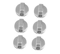 DIYEAH 6pcs Gas Stove Knobs Embedded Stove Replacement Knobs Zinc Alloy Brushed Cooker for Home Use