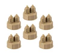 DIYEAH 6pcs Grey DIY Co2 Quick Screw Caps for Carbon Dioxide Reactor Bottle Covers, Abs Material, Easy to Use and Sealed, Suitable for DIY Co2 Setup Drink Bottles