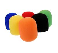 DIYEAH 6pcs Handheld Microphone Covers Thick Sponge Windscreens Protective Mic Covers for Microphones Close Fit without Leakage to Reduce Wind Interference Suitable for News Interviews