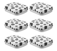 DIYEAH 6pcs Iron Candy Storage Box Lids Rectangular Empty Storage for Jewelry Keychains and Small Items Practical Organizer for