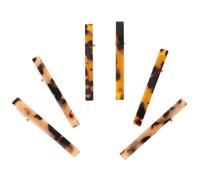 DIYEAH 6pcs Leopard Print Acetate Hair Clips Set Billed Barrettes for Styling and Sectioning Hair Beige and Tortoiseshell Colors for Women and Makeup Use