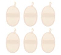 DIYEAH 6pcs Loofah Bath Towels Exfoliating Bathing Tools Natural Loofah Nylon Material Strong Friction Portable Design with Hanging Hole for Home Bath Random Style