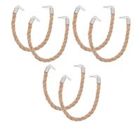 DIYEAH 6pcs Mason Jar Jute Rope Handles 8mm X 28cm with Metal Ring Rustic Wire Jar Holders Kitchen Storage and Outdoor Use