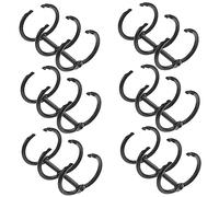 DIYEAH 6pcs Metal Binder Rings Snap for Scrapbook Three Hole Segmented Binder Clips for Office and School Use Smooth Surface for Easy