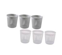 DIYEAH 6pcs Plastic Multi-functional Pen Holder and Makeup Brush Basket, Stylish Hollow Desktop Stationery Organizer for Office and Home Use, Creative Design Fine Workmanship