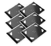 DIYEAH 6pcs Portable Cd Storage Box Plastic Cd Cases Lids for DVD Disc Holders Jewel Cases
