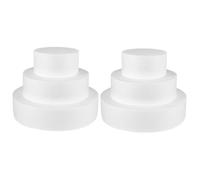 DIYEAH 6pcs Practice Cake Dummies Fake Cake Wedding Decorative Model Baking Dummy for Creative Decorations