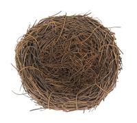 DIYEAH 6pcs Rattan Bird Nest Decorative Ornaments Small Artificial Nests for Home Garden Crafting Seasonal Displays Easter Spring Christmas Party