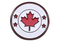 DIYEAH 6pcs Red round Zinc Alloy Brooch Pin with Canadian Flag Design, Reusable Scarf Fix and Decoration Accessory, Chic and Lovely Style for Friends and Daughter