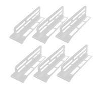 DIYEAH 6pcs Refrigerator Organizer Dividers Adjustable Space Partition Clips for Fridge Shelves Durable Plastic Storage Separators for Food and Beverage Sorting