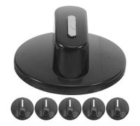DIYEAH 6pcs Replacement Timer Knob for Air Fryer and Pressure Cooker with D Shaped 6mm Shaft, Black Plastic Universal Control Knob Featuring Secure Grip and Ergonomic Comfort for Kitchen