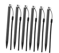 DIYEAH 6Pcs Resistive Stylus Pens Stylus Pen for Touch Screen Professional Student Aluminium Metal Anti-Lost Design Wide Compatibility for Tablets Phones Black