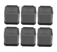 DIYEAH 6pcs Slip Silent Mat Plastic Mat for Washer Table Leg Risers Cabinet Riser for Drum Washing Machine Support Feet Use under Furniture for Floor Protection