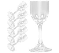 DIYEAH 6pcs Small Glass Shot Glasses 15ml Portable and Easy to Clean Mini Wine Glasses for Home and Office Use