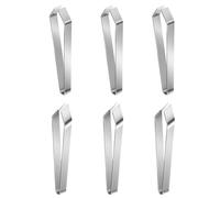 DIYEAH 6pcs Stainless Steel Fishbone Remover Tweezers Set with Slant Tip Kitchen Pliers for Removing Pig Hair and Food Styling, Portable Seafood Tool for Home Use
