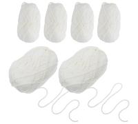 DIYEAH 6pcs Strands Milk Cotton Yarn Soft Crochet Cotton for Beginners Knitters for Amigurumi Sweater Scarf Handcrafts
