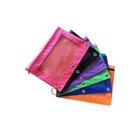 DIYEAH 6pcs Three-Hole Oxford Cloth Pen Bag Set Air Holes Black Purple Orange Green Royal Blue Fuchsia Versatile Stationery Organizer for Office and School Supplies