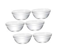 DIYEAH 6Pcs Transparent Glass Jelly Containers Food Bowls for Homemade Desserts Pudding Molds Easy to Clean Stain-Resistant Household Glass Bowls for DIY Cakes and Jellies