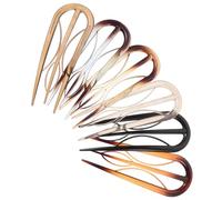 DIYEAH 6pcs U-shaped French Hair Pins for Women Hair Fork Clips for Fine and Thick Sticks for Secure Buns and Braids Elegant Accessories