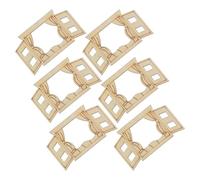 DIYEAH 6pcs Unfinished Wooden Mini Windows for DIY Painting, Smooth Compact Wood Craft, for Fairy Garden and Model Train Scenery Decoration
