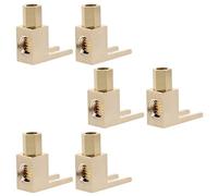 DIYEAH 6pcs Vintage Copper Speaker Cable Terminal Plug with Gold Plated 90 Degree L Shape Spade Connector, Universal Fit for Classic Stereo and Hifi Equipment, Minimizing Signal Loss