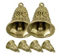 DIYEAH 6Pcs Vintage Metal Bells for Crafts Small Hanging Bell Charms Zinc Alloy Decorative Wind for Home and Tree Hanging DIY Craft Projects