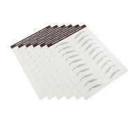 DIYEAH 6pcs Waterproof 3d Hair-like Eyebrow Transfer Stickers Brown, Temporary Artificial Eyebrow Tattoos for Makeup, Natural-looking Brow Tool Suitable for Everyday Use