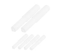 DIYEAH 6pcs White Spring Loaded Toilet Roll Paper Holder Replacement Rods Plastic Tissue Roll Holder Inserts Compatible with Various Bathroom Tissue Racks Smooth Consistent Rotation and